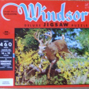 Coming Through Deer Jumping Vintage 460 Pce Puzzle COMPLETE (P52)